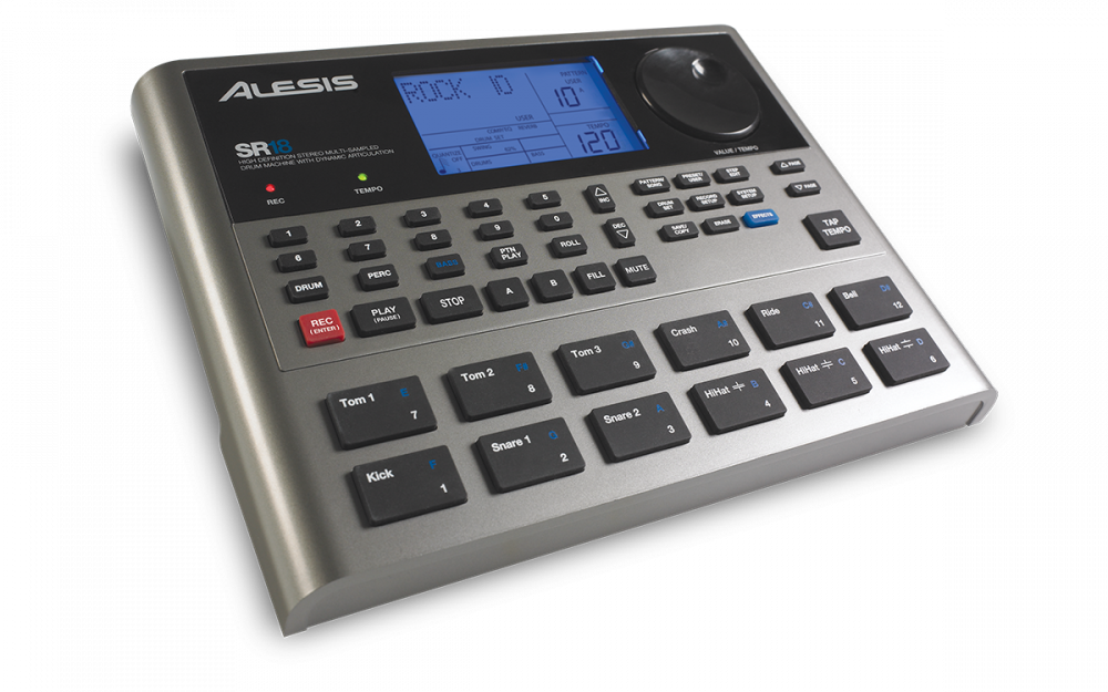 ALESIS SR18 – Одна из самых продаваемых драм-машин в мире.